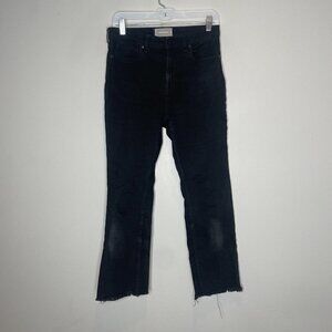 Everlane Black Kick Crop Jeans Frayed Size 28